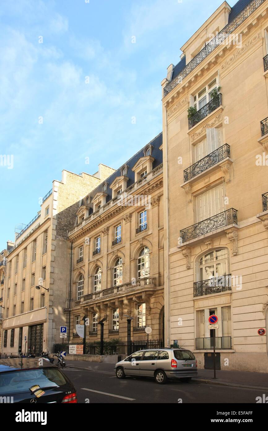 Facades Avenue d'Eylau, Paris Stock Photo