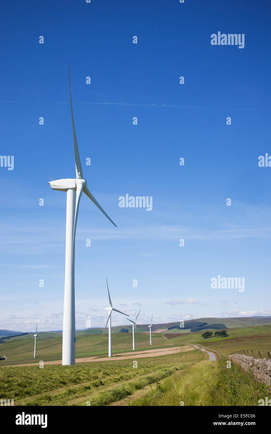 Wind Turbines in the Scottish Borders. Scotland Stock Photo