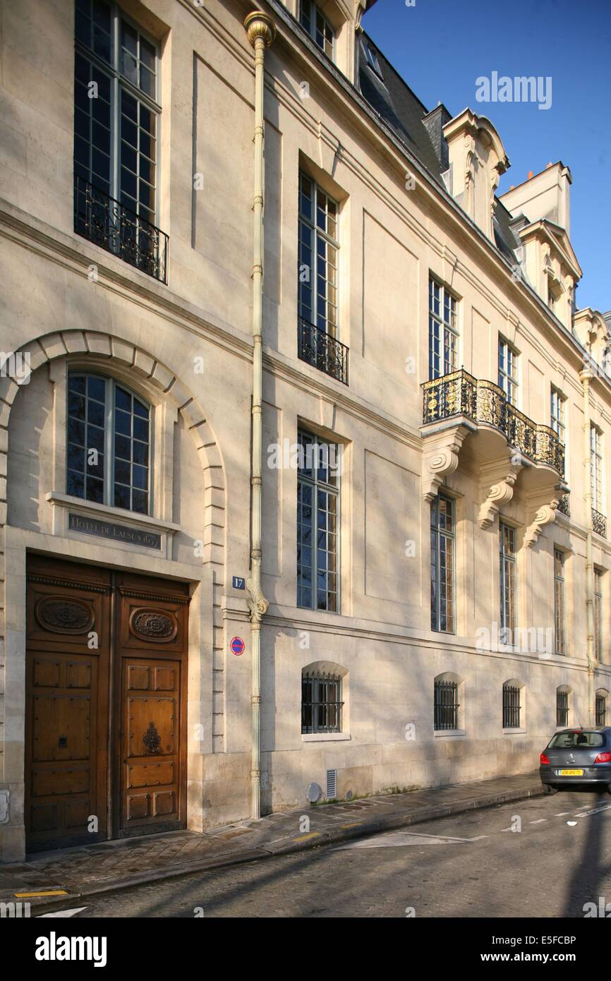 France, ile de france, paris 4e arrondissement, hotel de lauzun, 17 quai d'anjou   Date : Ete 2012 Stock Photo