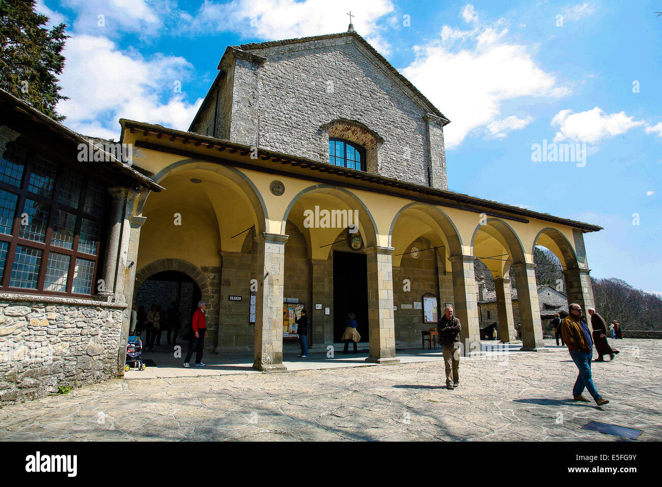 Tuscany La Verna (AR): Major Basilica dedicated to Our Lady assumed - Major Basilica of Madonna Assunta Stock Photo
