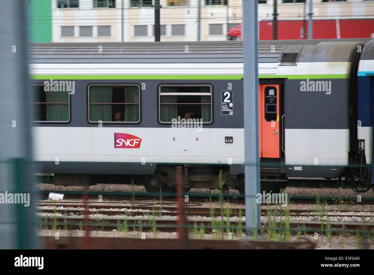 SNCF (Société nationale des chemins de fer français; 'National society of French railways' or 'French National Railway Company') Stock Photo