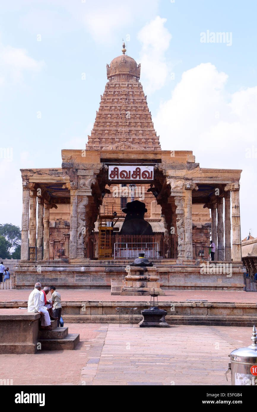 Brihadeshwara Temple, Raja Rajeswara Temple, Rajarajeswaram, Periya Kovil, Peruvudaiyar Kovil, Thanjavur, Tamil Nadu, India Stock Photo