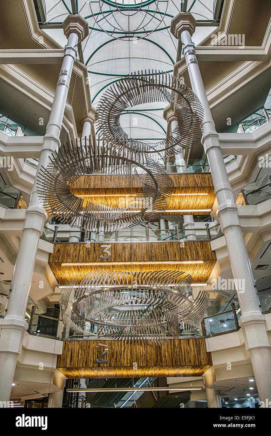 The Myer Centre's interior atrium in Rundle Mall, downtown Adelaide, South Australia Stock Photo
