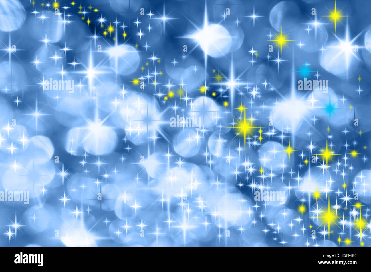 The Milky Way - Blue Christmas background with colorful stars Stock ...