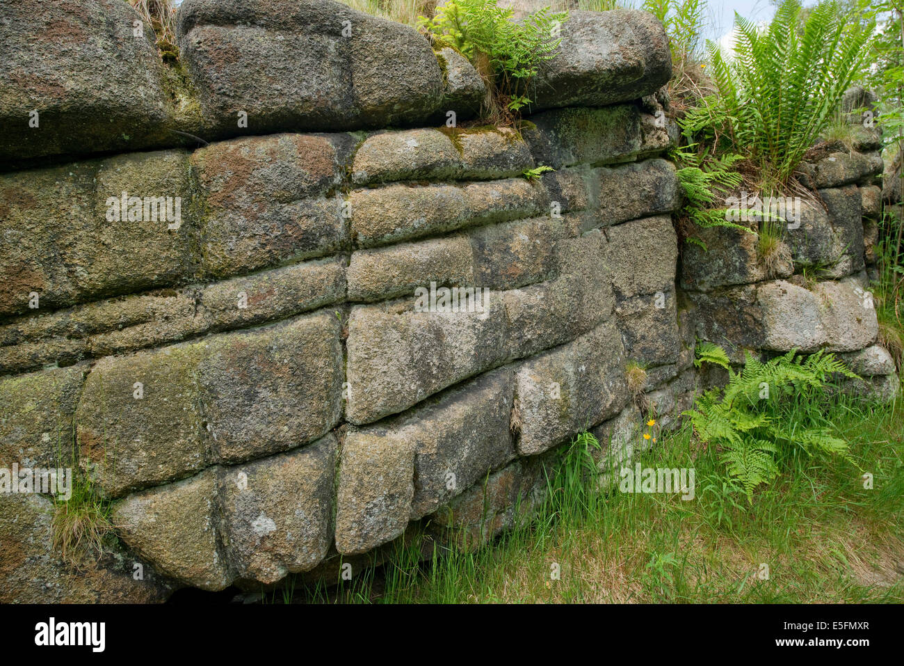 Spheroidal weathering of granite, Kästeklippen, Harz, Lower Saxony, Germany Stock Photo