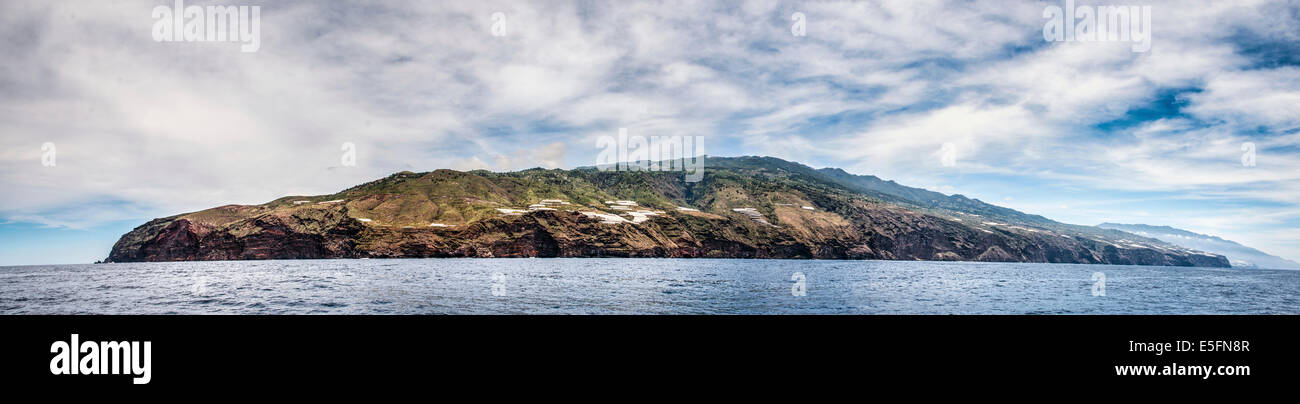 Panoramic view of the island, La Palma, Canary Islands, Spain Stock Photo