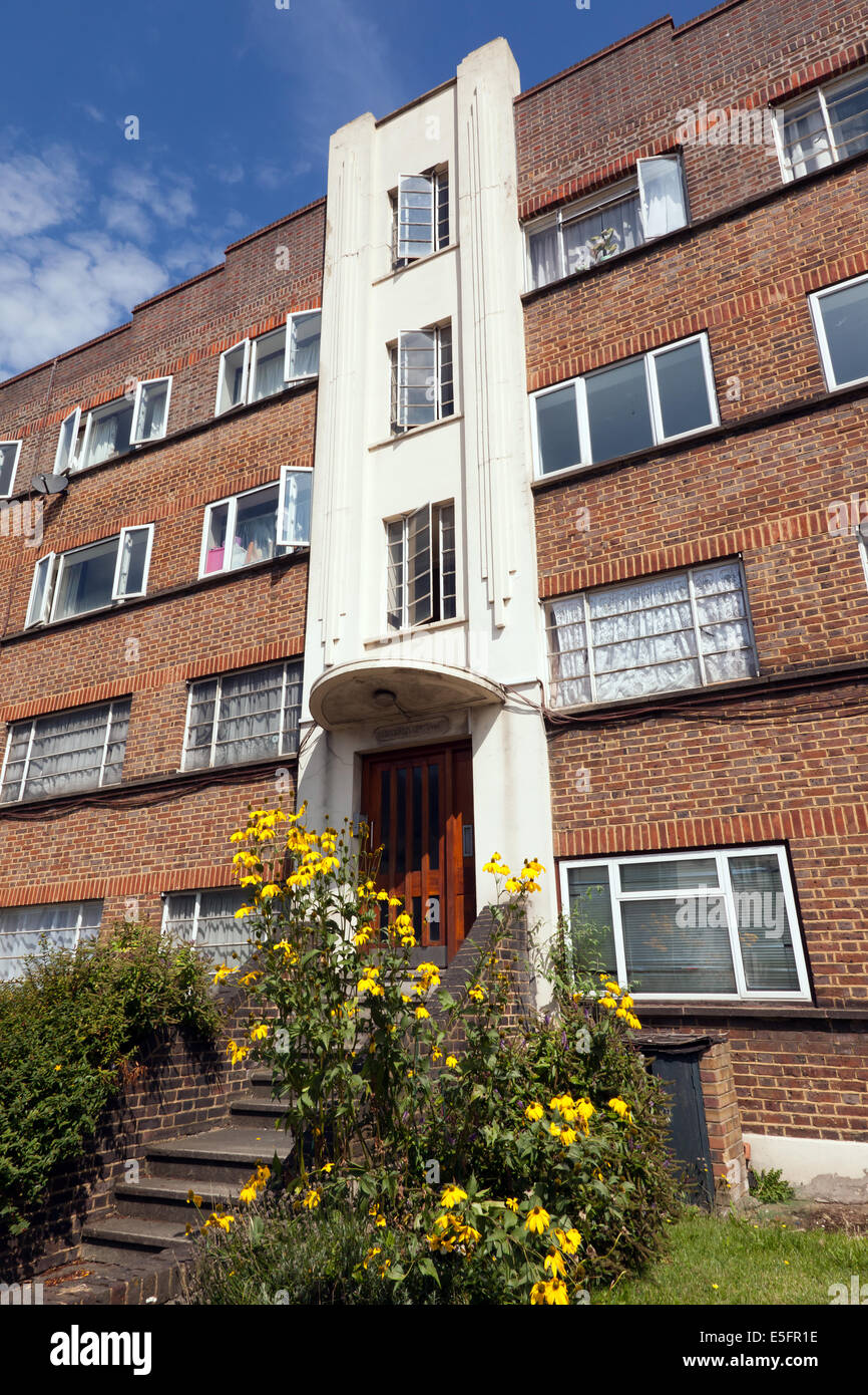 View of part of the Lee Court Housing estate dating back to the 1930, in Lee High Road, Lewisham. Stock Photo