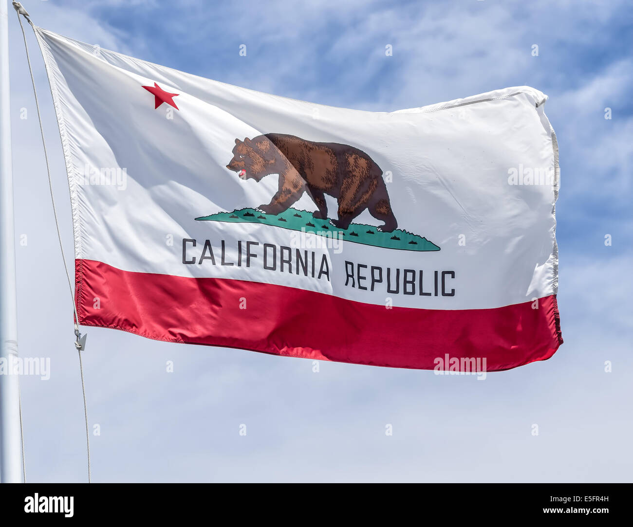 Vintage State Flag of California, USA Stock Photo