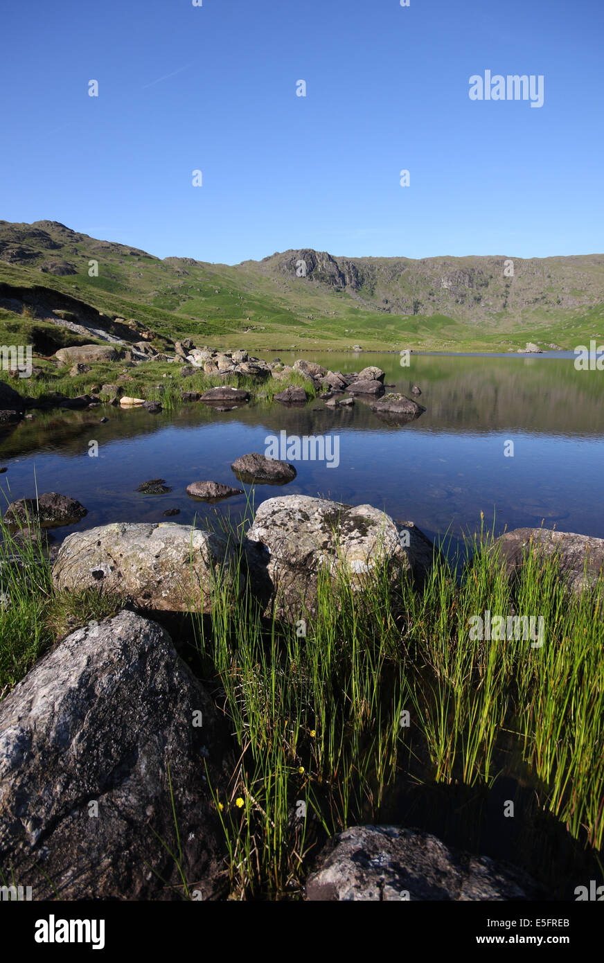 Easedale Tarn in the English Lake District National Park Stock Photo