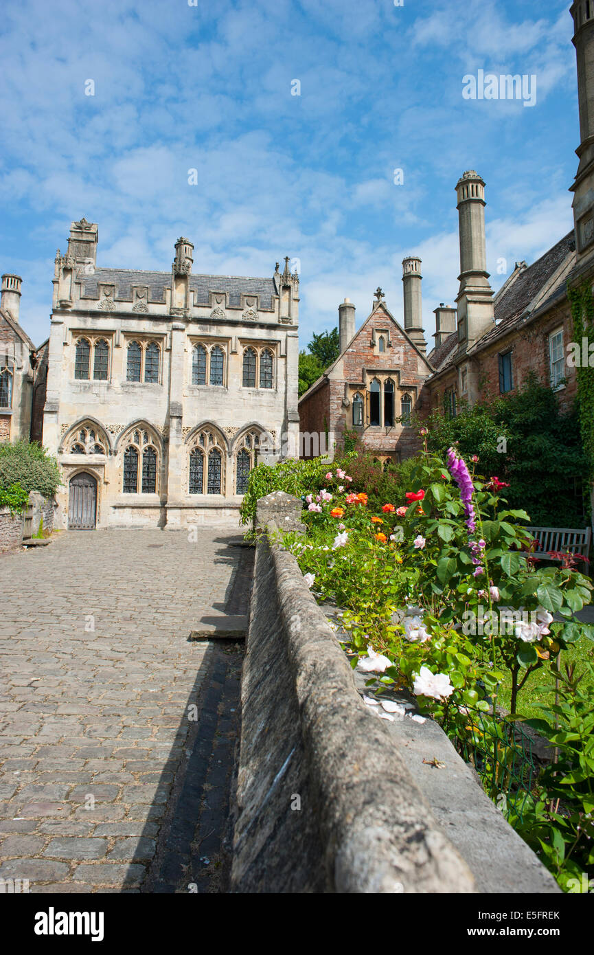 14th century Vicars' Close Wells Somerset England, the oldest residential street in Europe Stock Photo
