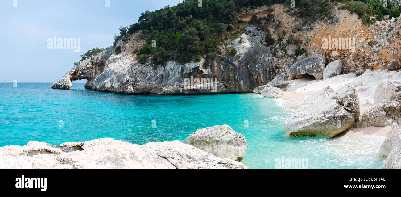 Cala Goloritze Beach In Baunei Sardinia Italy Stock Photo