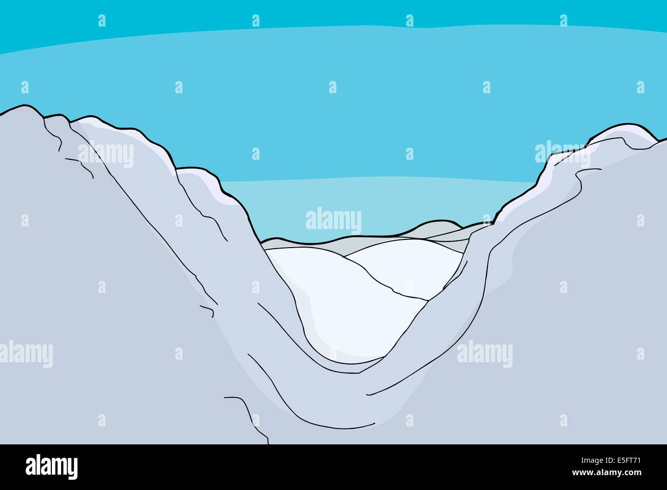 Winter mountain valley background cartoon hi-res stock photography and  images - Alamy, image size:1300x956