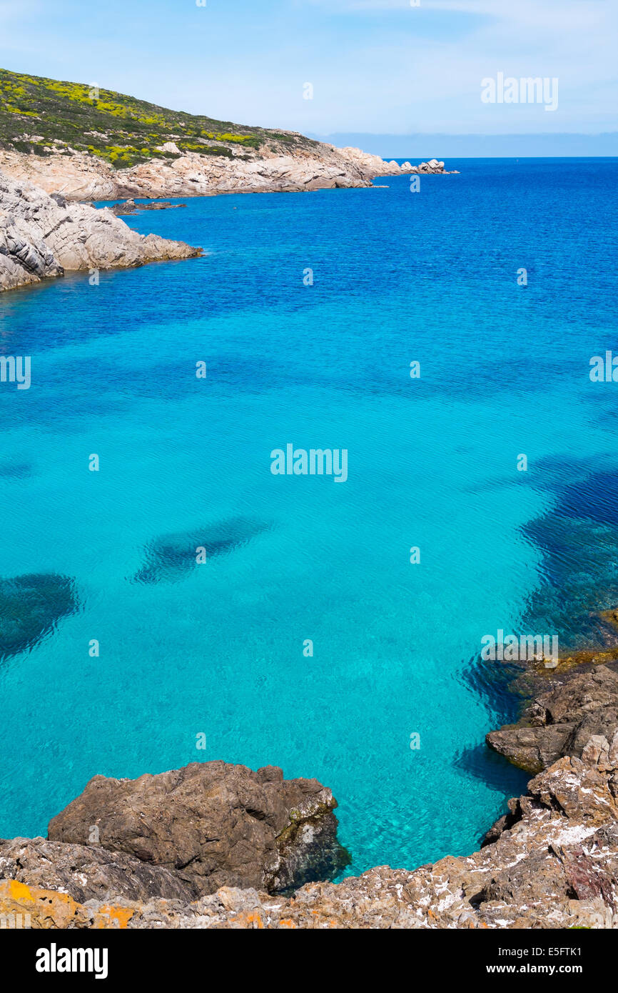Blue sea in Asinara island in Sardinia, Italy Stock Photo - Alamy