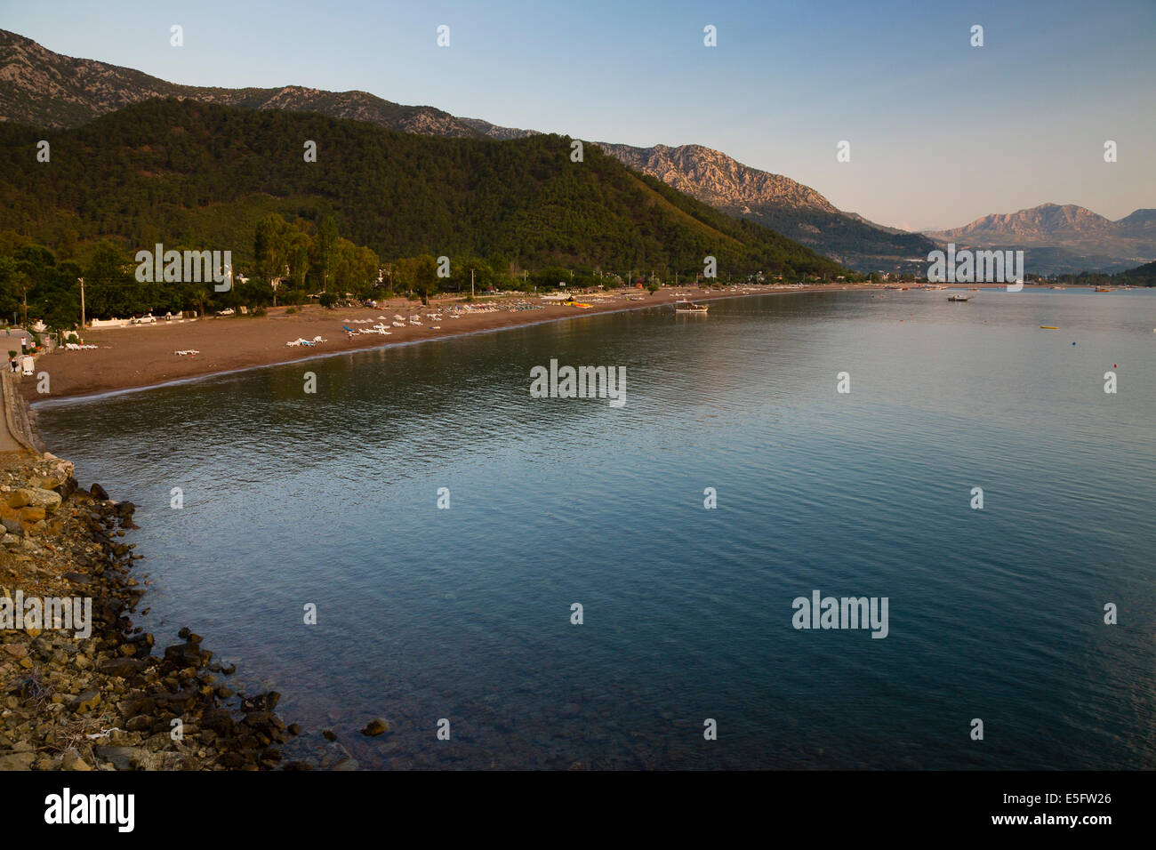 ADRASAN, TURKEY View from Adrasan beach. Stock Photo