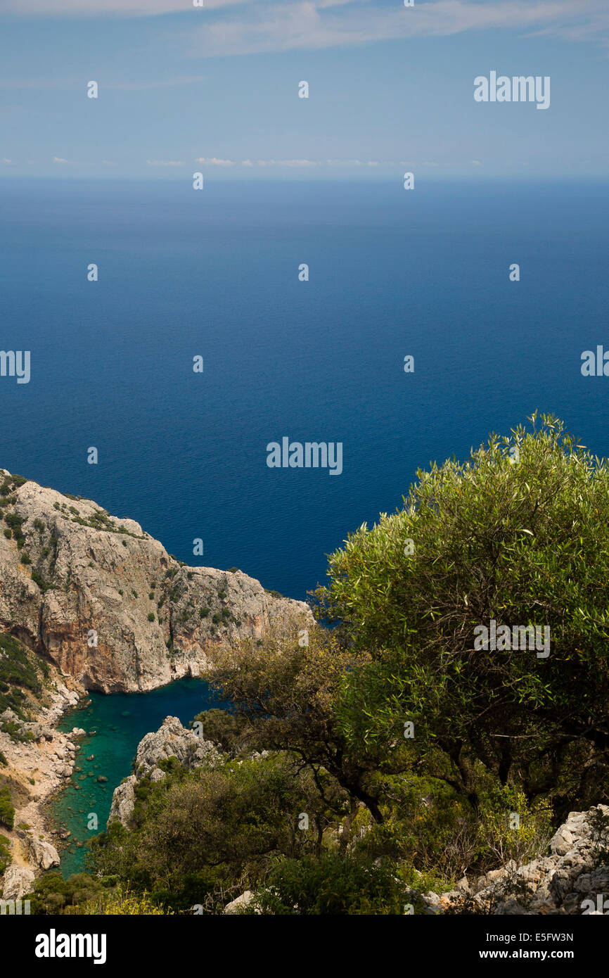 GELIDONIA, TURKEY View of Turquoise Coast from Lycian Way. Stock Photo