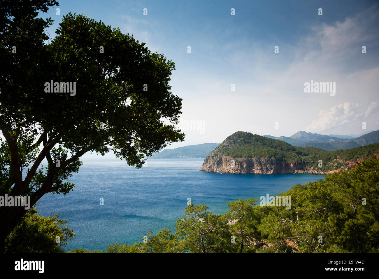 GELIDONIA, TURKEY View of Turquoise coast from Lycian way. Stock Photo