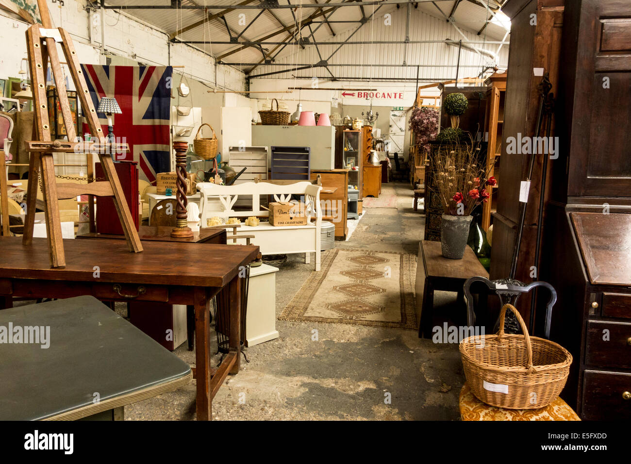 Interior of Brocante, secondhand shop in Stroud, Gloucestershire, UK