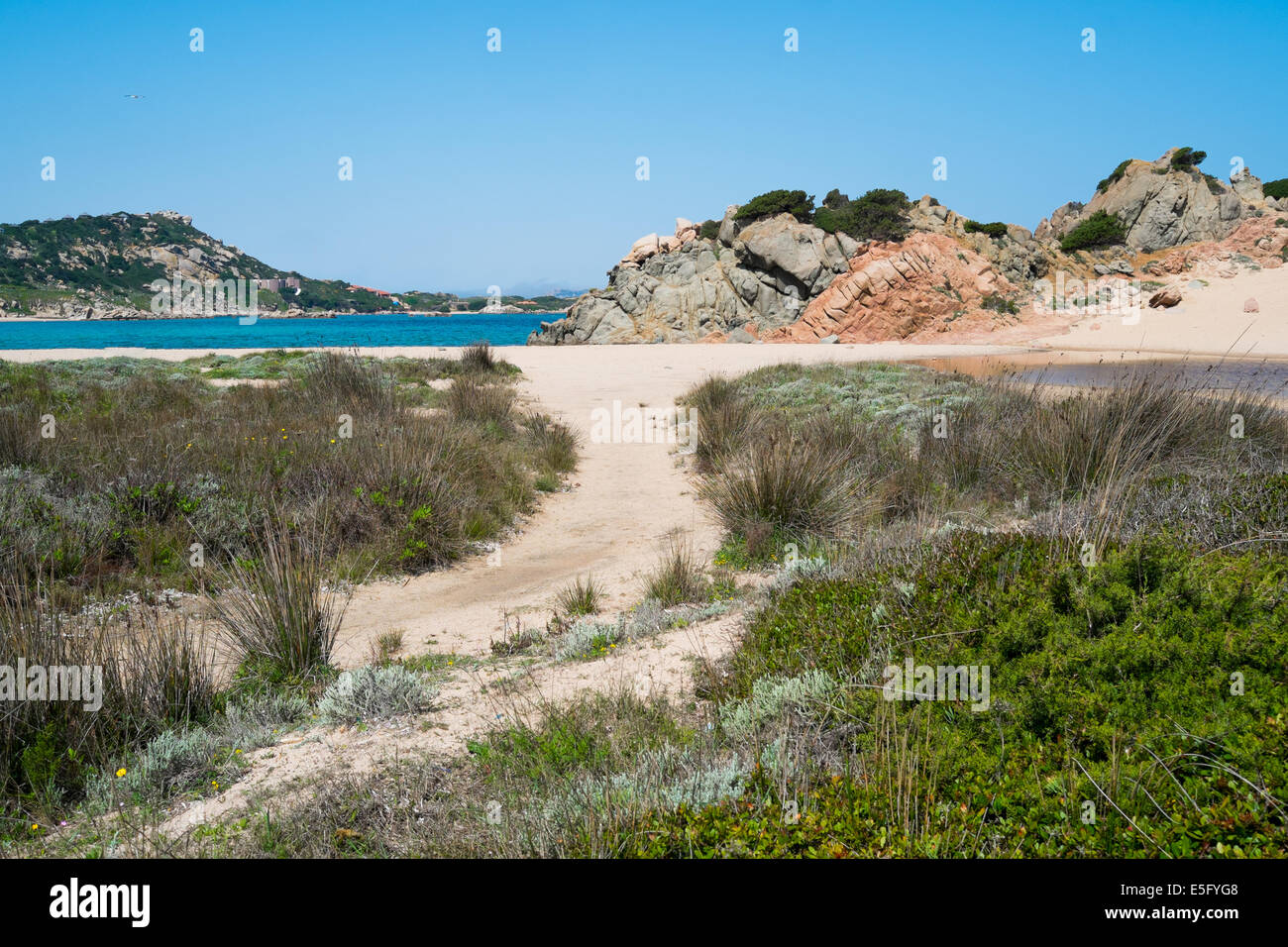 Monti di Rena beach in La Maddalena island, Sardinia, Italy Stock Photo