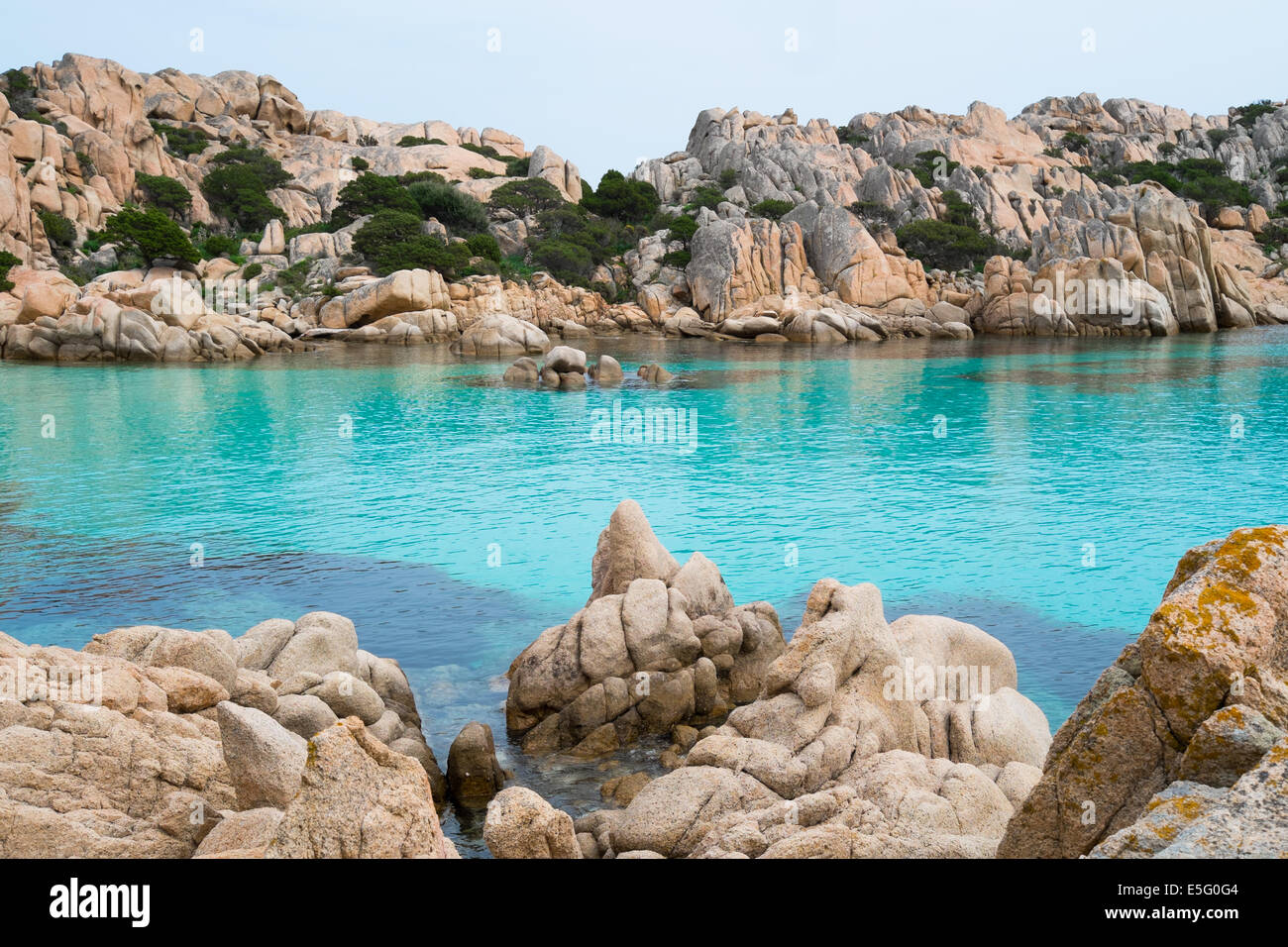 Sea in Cala Coticcio in Caprera island, Sardinia, Italy Stock Photo - Alamy