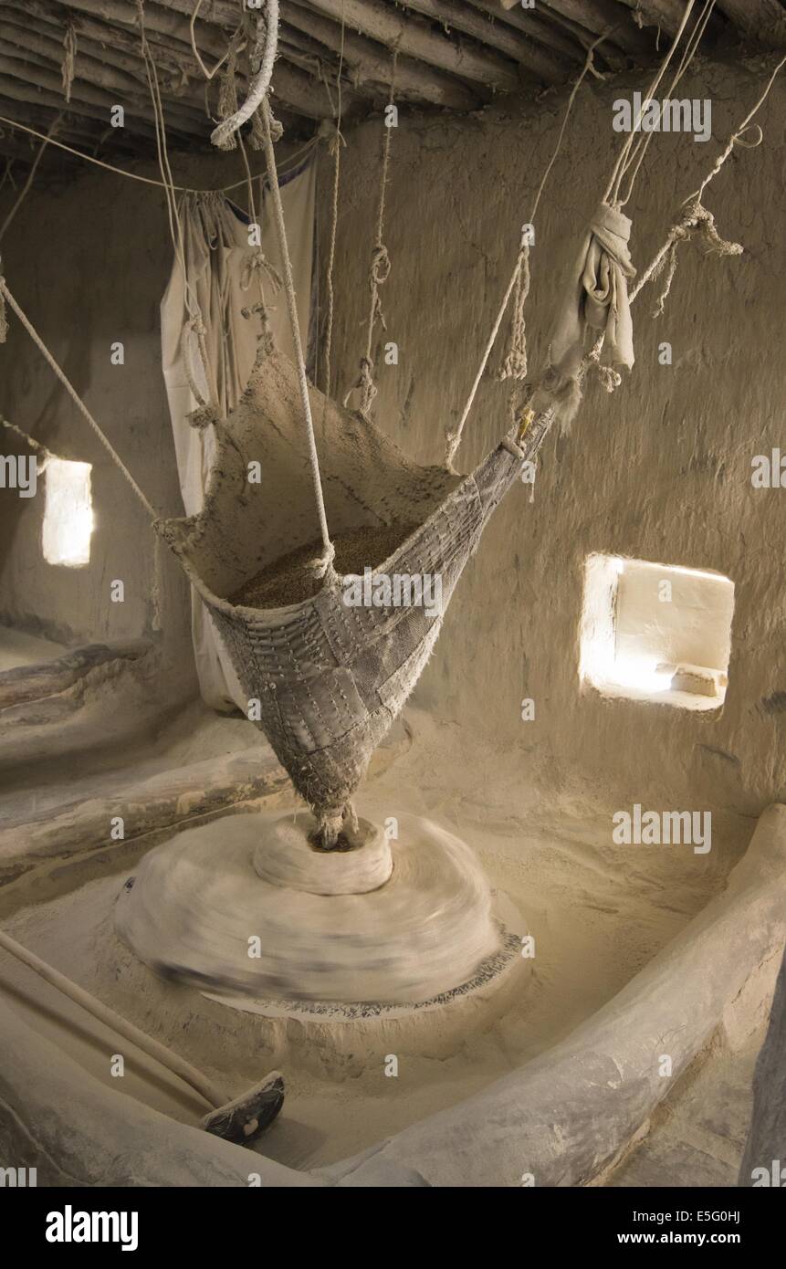 Grain mill grinding barley Stock Photo Alamy