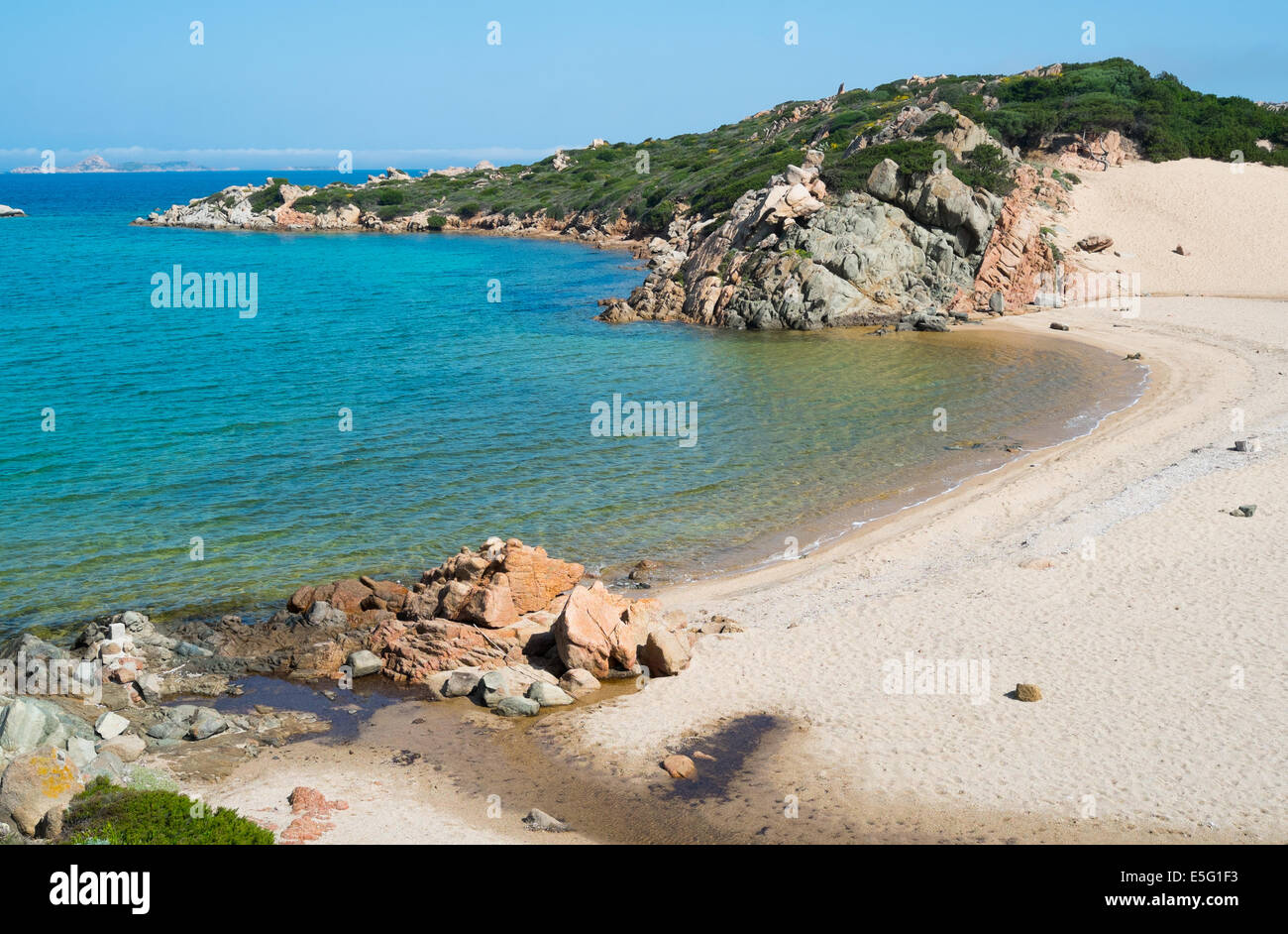Monti di Rena beach in La Maddalena island, Sardinia, Italy Stock Photo
