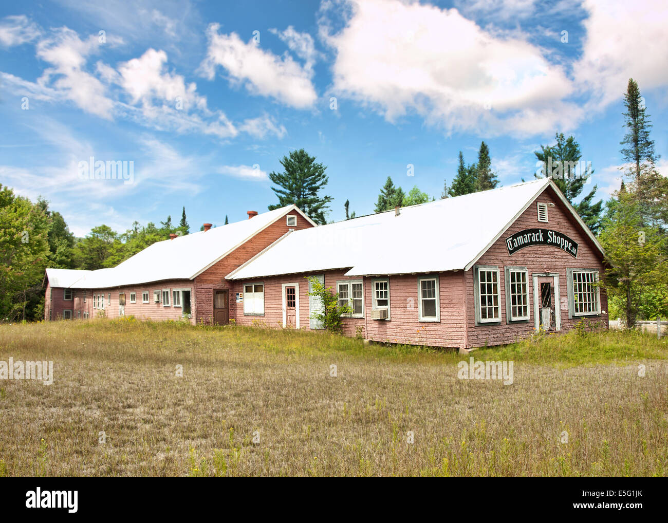 Lake Pleasant, New York, USA July 25,2014. The historic Tamarack