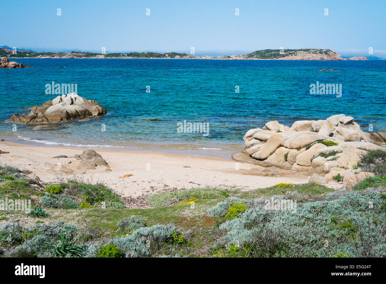 Monti di Rena beach in La Maddalena island, Sardinia, Italy Stock Photo