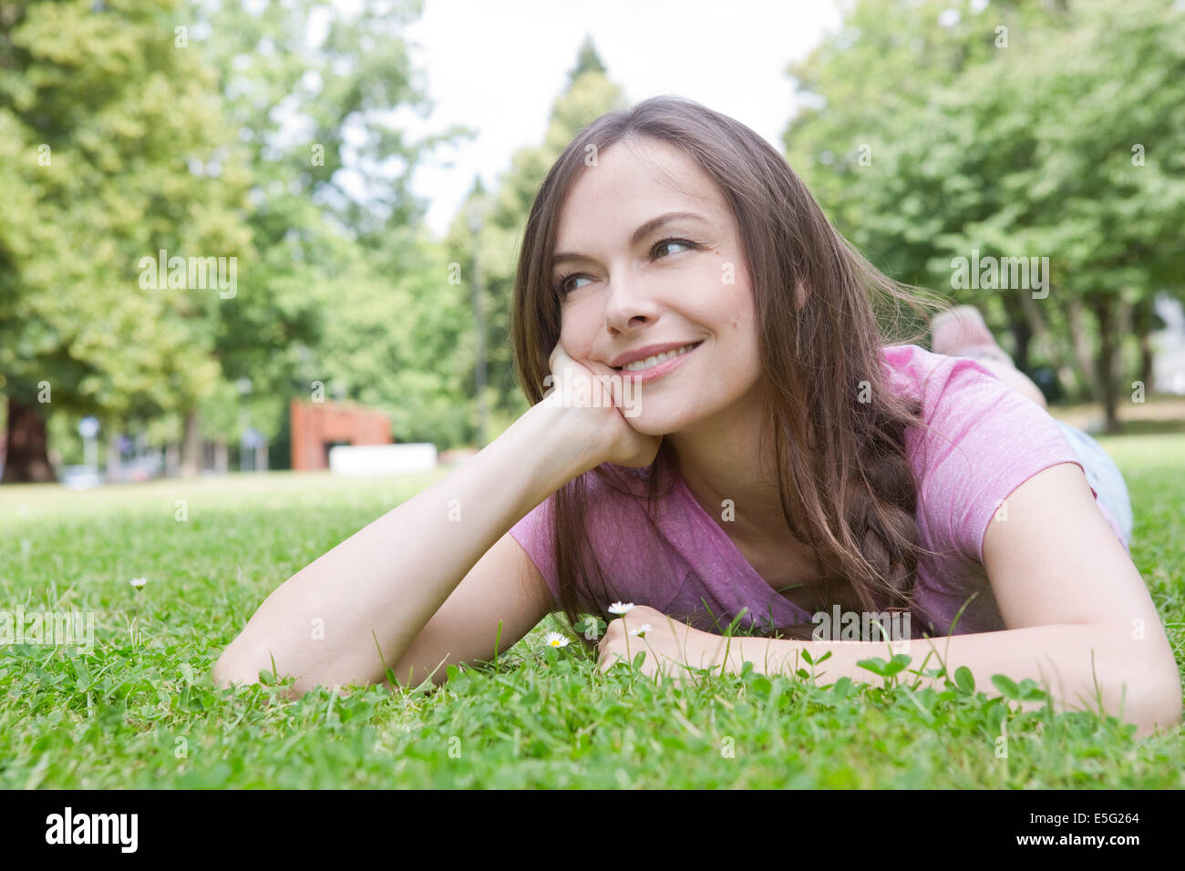 Pensive woman resting on hi-res stock photography and images - Alamy
