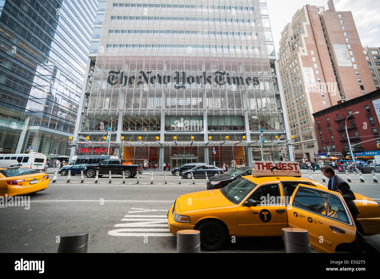 The offices of the the New York Times media empire in Midtown in New York Stock Photo