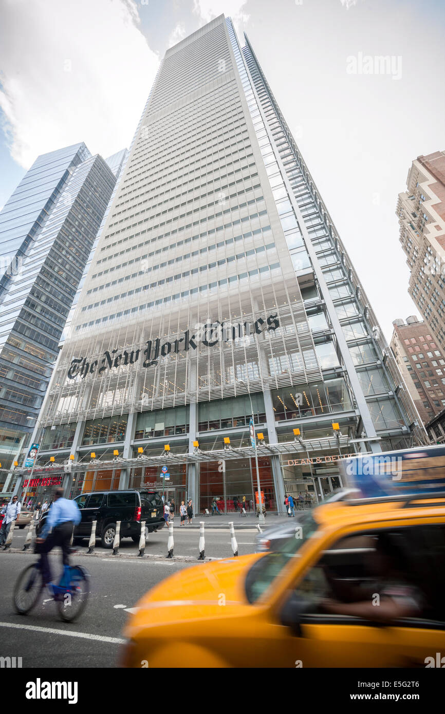 The offices of the the New York Times media empire in Midtown in New York Stock Photo