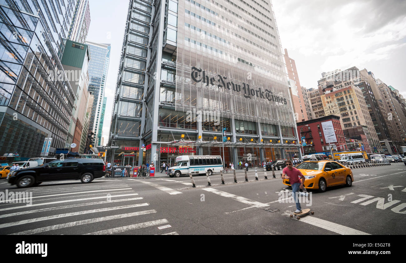 The offices of the the New York Times media empire in Midtown in New York Stock Photo
