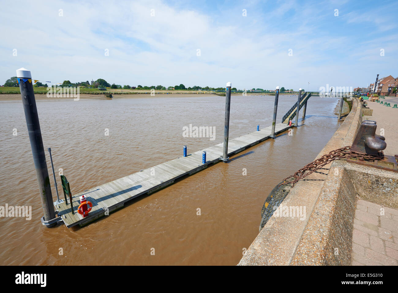Visitor Pontoons On The River Ouse South Quay King's Lynn Norfolk UK
