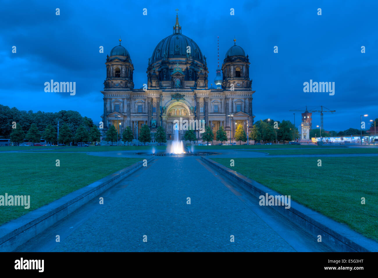 The hundred year old Berlin Cathedral (Berliner Dom) on Museum Island. Stock Photo