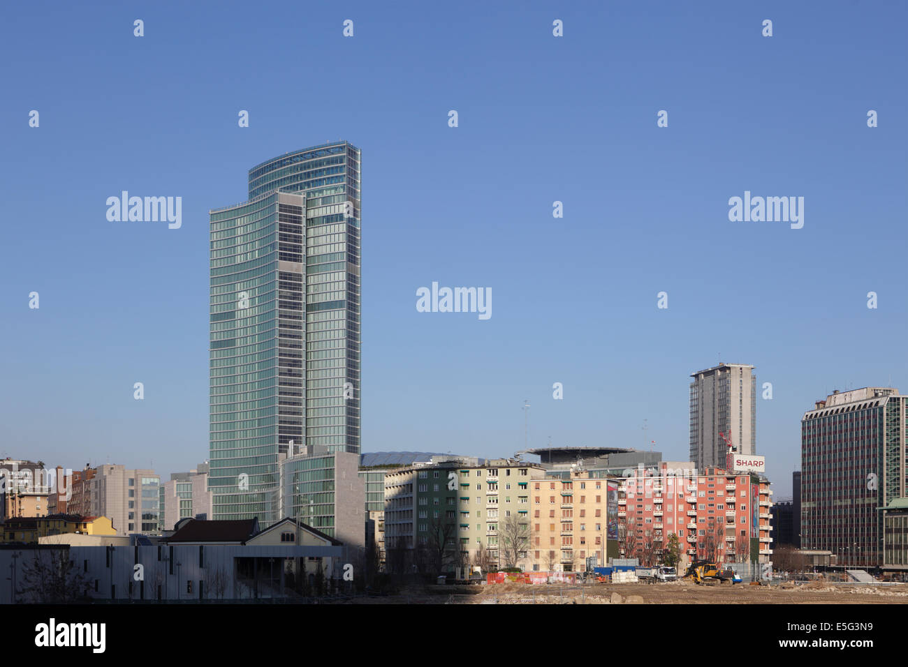 Modern architecture of Lombardy building, Milan, Italy Stock Photo