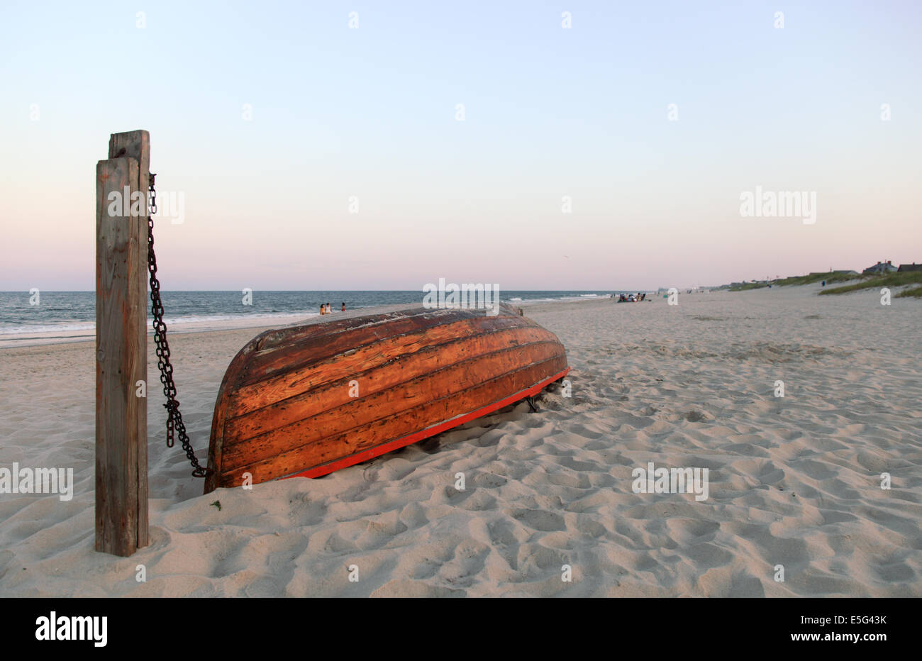 Rowboat on Lavalette, New Jersey beach Stock Photo Alamy