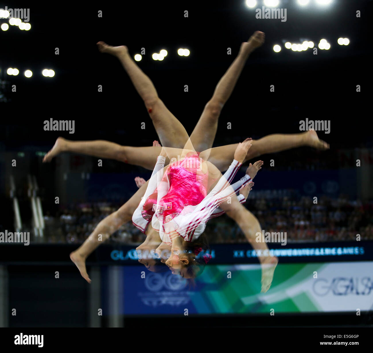 SSE Hydro Glasgow Scotland 30 Jul 2014. Commonwealth Games day 7.  All-Around Women's Artistic Gymnastics finals.   Farah Ann Abdul Hadi MAS on the beam Credit:  ALAN OLIVER/Alamy Live News Stock Photo