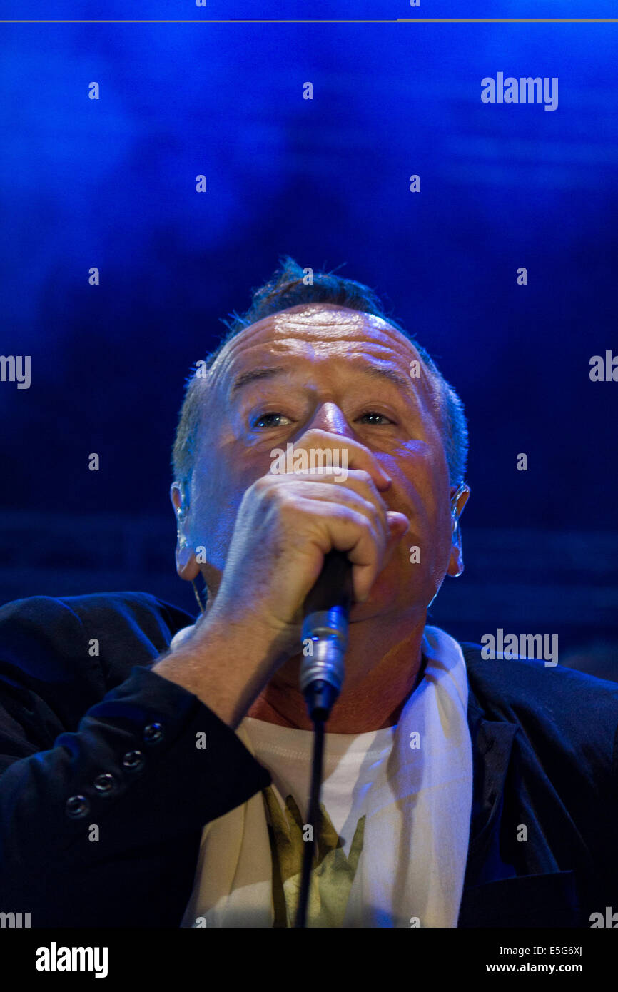 Turin, Italy. 30th July, 2014. Scottish rock band Simple Minds, headed