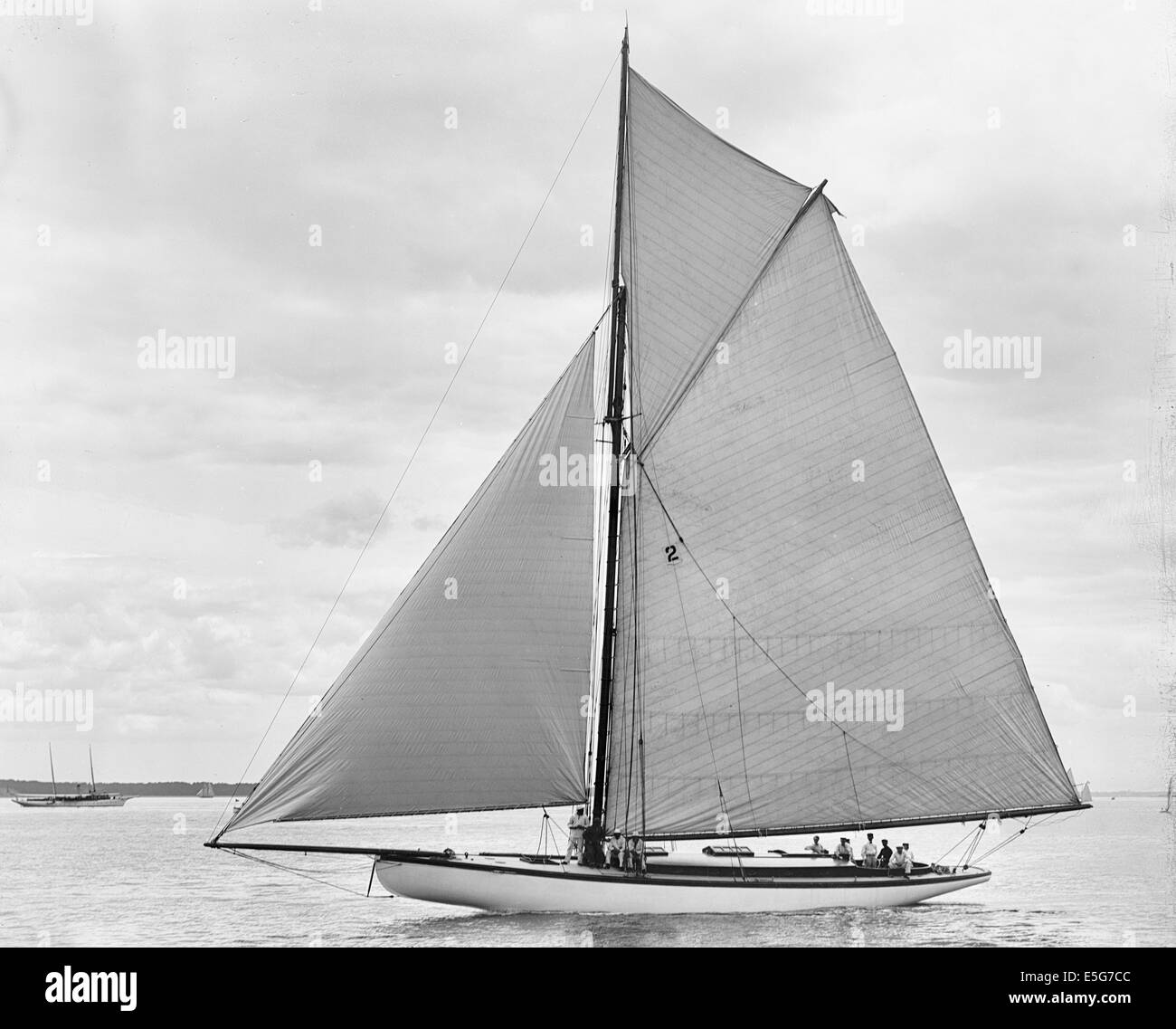 Yacht Acushla II, 1899 Stock Photo