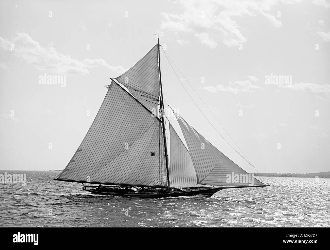 1890s yacht Black and White Stock Photos & Images - Alamy