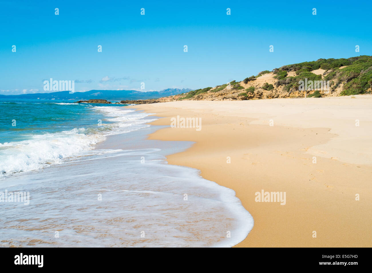 Scivu beach in green coast, Sardinia, West coast, Arbus, Italy Stock ...