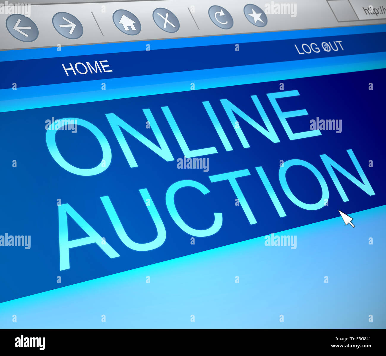 Online auction concept. Stock Photo