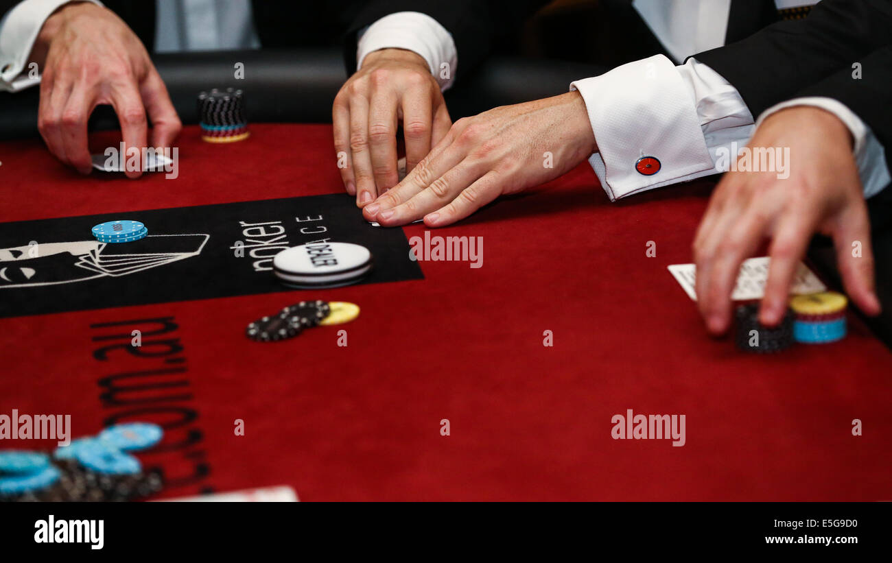 Poker players Stock Photo