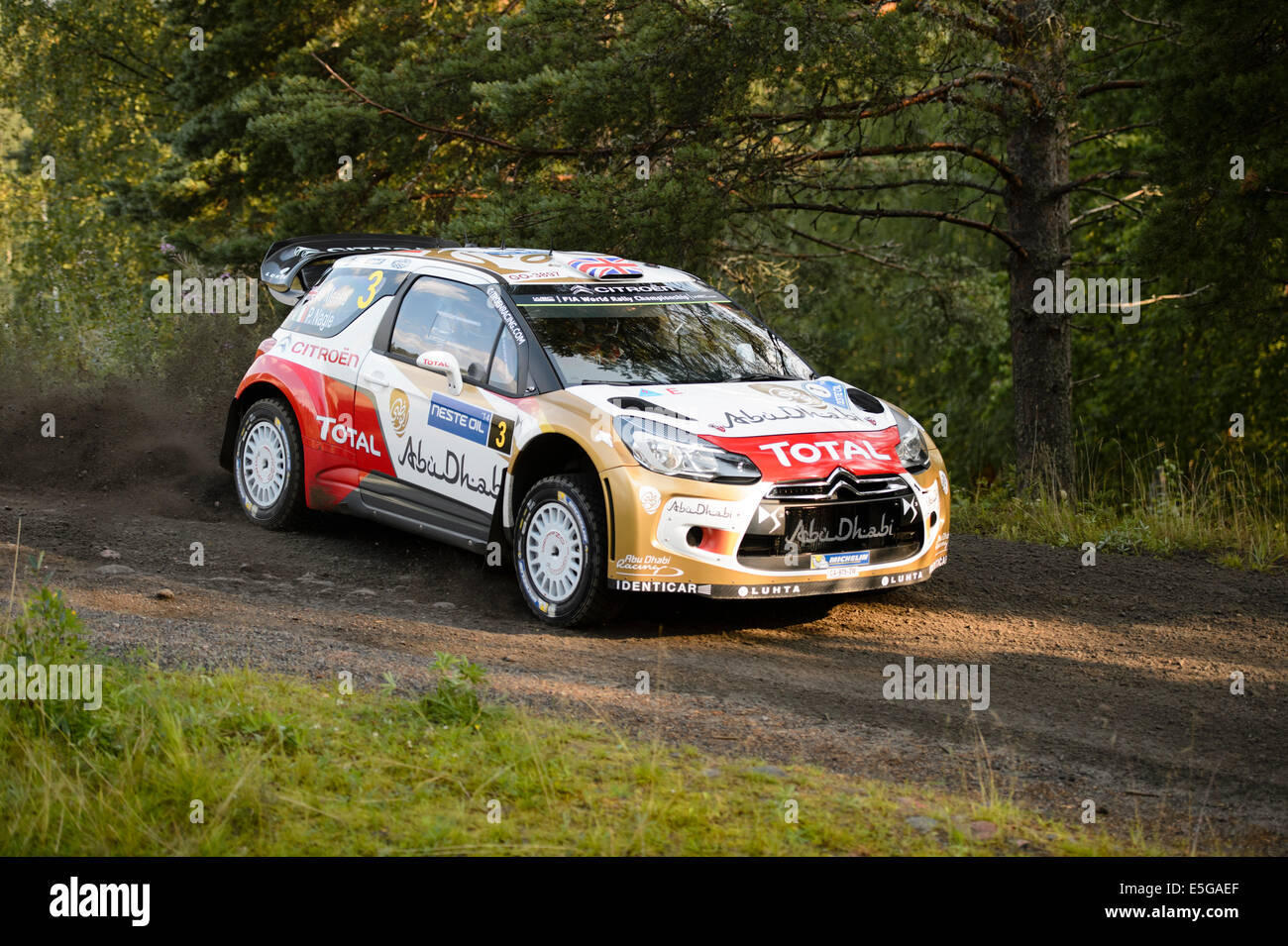 Jyvaskyla, Finland. 31st July, 2014. Kris Meeke (GBR) with his co ...