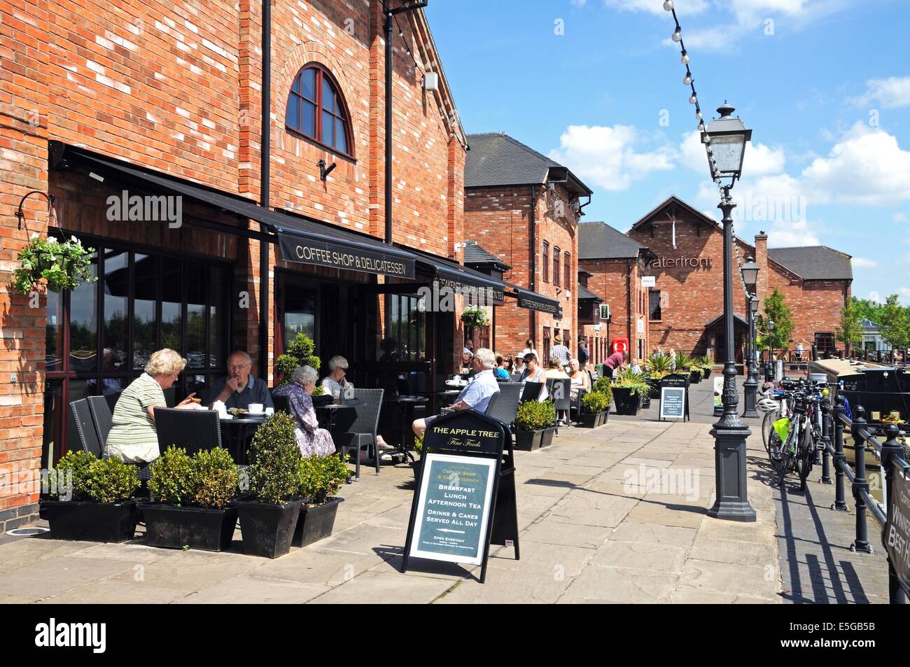 Bars, restaurants and shops along the waterfront in Barton Marina