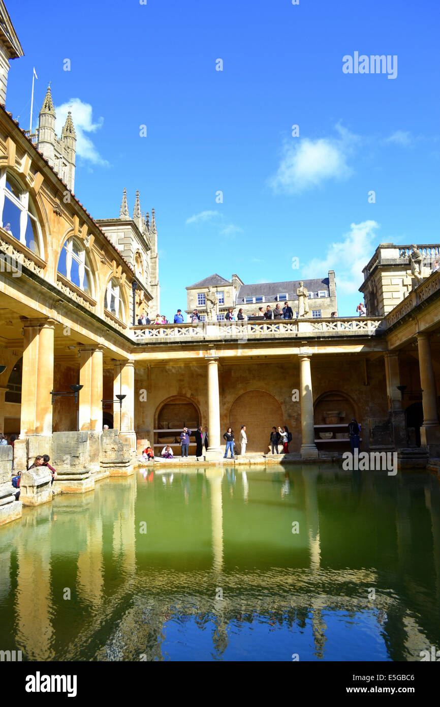 Reflections in the Great Bath, at the Roman Baths Stock Photo Alamy