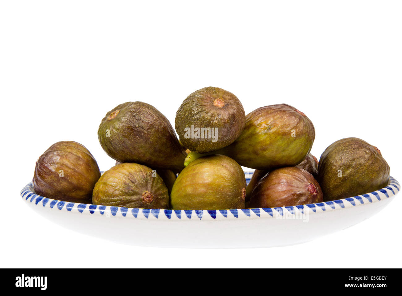 Sweet figs now harvested in my garden Stock Photo