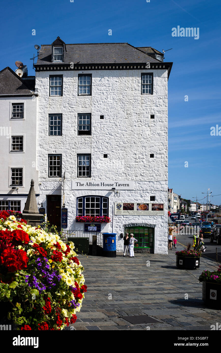 The Albion House Tavern in St Peter Port Guernsey UK Stock Photo