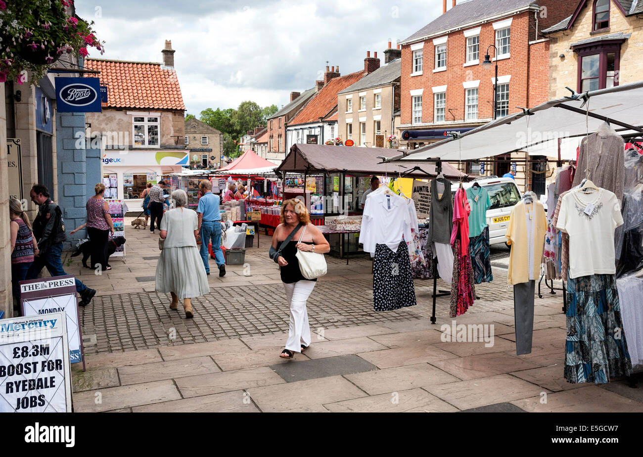 Market day at Pickering Stock Photo Alamy