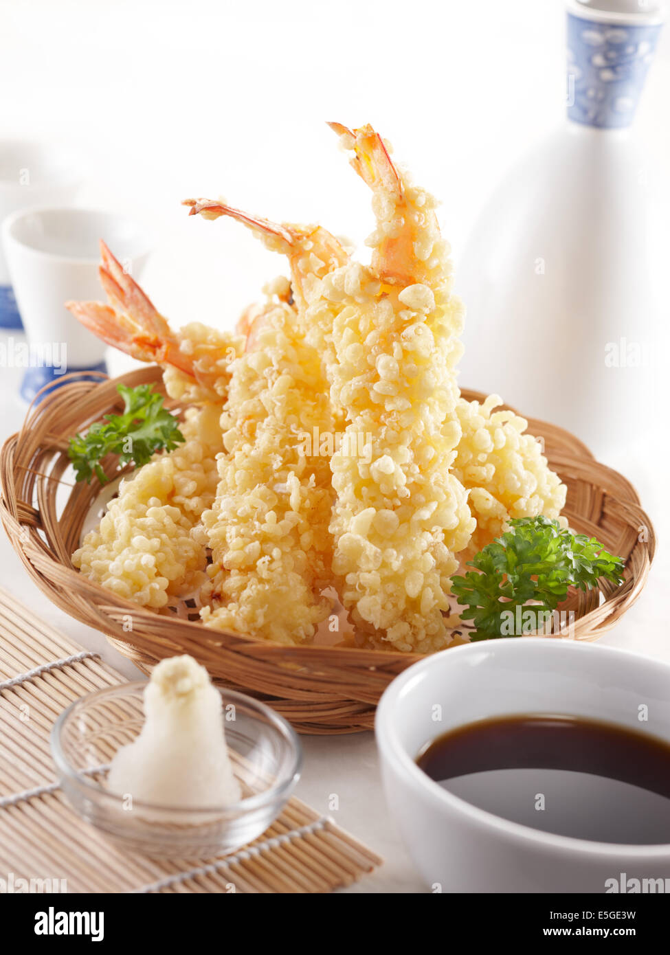 delicious tempura (deep fried prawn), shallow depth of field Stock