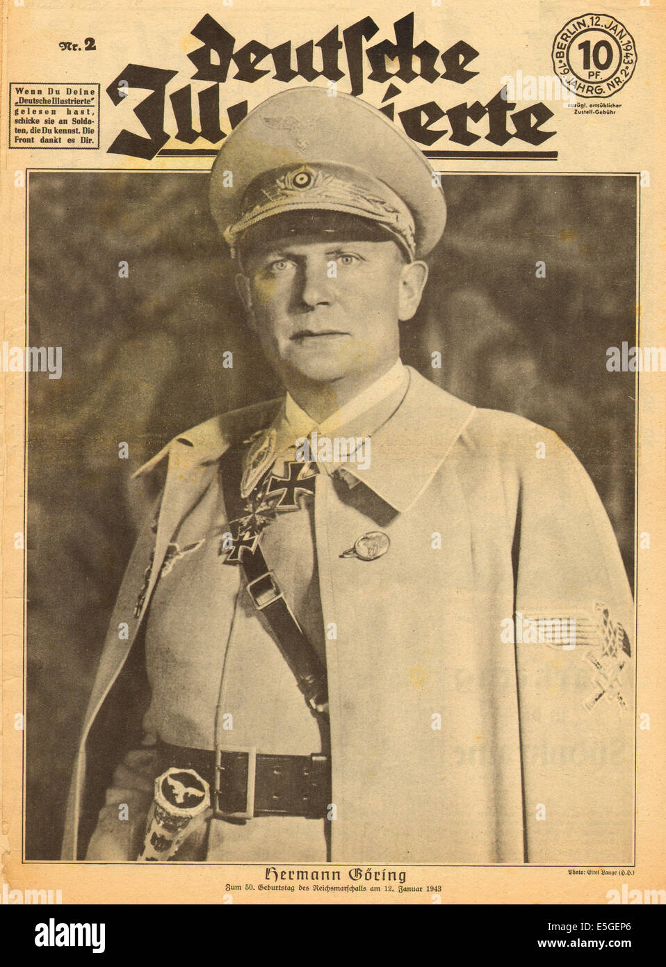 1943 Deutsche Illustrierte front page showing Reichsmarschall Hermann Goering Stock Photo